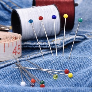 2.5*32mm 10000 pièces en verre emballé tête épingles fixe tête ronde broches à coudre couturière broche pour la couture - Product Image 2