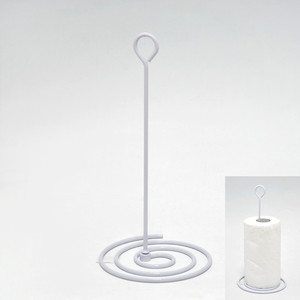 Online <b>Shopping</b> White 2 Section Wire Paper <b>Towel</b> Holder - Product Image 1
