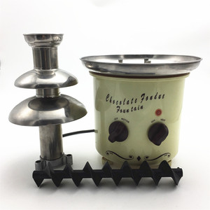 Ensemble en cascade de fontaine à <span class=keywords><strong>fondue</strong></span> au chocolat professionnelle commerciale à 3 niveaux avec <span class=keywords><strong>tour</strong></span> en acier inoxydable - Product Image 4