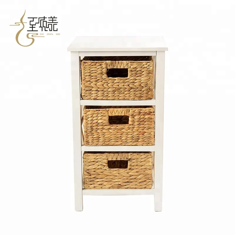 China supplier small rattan bedside table for bedroom