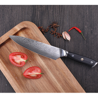 Premium 8 inch koksmes, 67-laags Japans Damascus staal, milieuvriendelijk, ambidextrous, hoogglans afwerking, koksmessen voor de keuken, G10