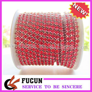 Diamantes de imitación taza de la cadena de adorno, ss 8,888, de una hilera - Product Image 2