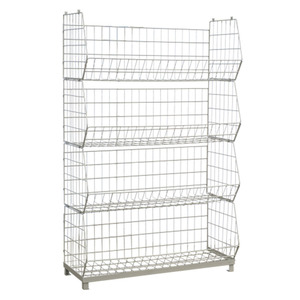 Support de panier métallique empilable chromé léger avec conception personnalisée de haute qualité à vendre - Product Image 1