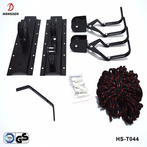 Ascenseur <span class=keywords><strong>de</strong></span> vélo monté au plafond <span class=keywords><strong>Garage</strong></span> stockage vélo cintre poulie <span class=keywords><strong>support</strong></span> crochet pratique porte-vélos - Product Image 2