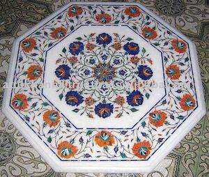 งานฝังหินอ่อนทำมือ ของตกแต่งบ้านที่ไม่เหมือนใคร ท็อปโต๊ะ - Product Image 1