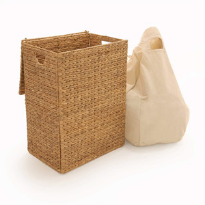 Cesta de Lavandería Plegable Hecha a Mano de Mimbre y Madera Tejida, Económica - Product Image 2