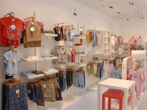 Modern Fashion Children Shop <strong>Window</strong> Display Table <strong>Shelves</strong> Interior Layout Decoration Customized Kids Clothes Shop Design - Product Image 2