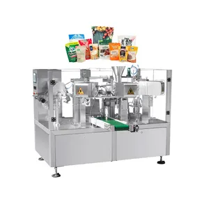 8-station fermuar hazır çanta döner paketleme makinesi ZV-8200A