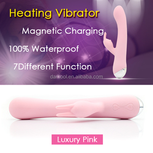 Son güçlü ısıtmalı manyetik şarj edilebilir seks oyuncakları ile kadın G Spot vibratör tavşan çift titreşim seks ürün için pembe - Product Image 4