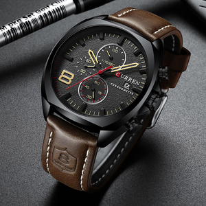 Nuovi Orologi da Uomo di Alta Gamma CURREN, Orologio al Quarzo con Cinturino in Pelle, Orologio Sportivo da Polso, Relogio Masculino - Product Image 6