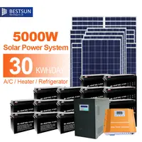 BESTSUN تعمل بالطاقة الشمسية الكهرباء مجانا الطاقة 5000w BFS-5kw النظام الشمسي