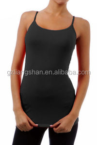 OEM Ordine All'ingrosso Delle Donne Lungo Cami Con <span class=keywords><strong>Reggiseno</strong></span> <span class=keywords><strong>Canotta</strong></span> Dal Carro Armato Della Cinghia di Spaghetti Regolabile Stringer Top - Product Image 3