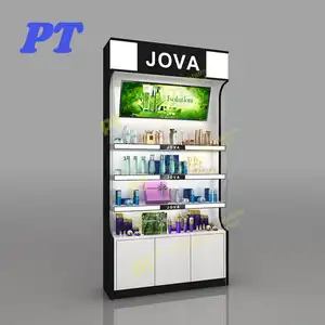 Présentoir de produits cosmétiques, vitrine de produits de soins de la peau, présentoirs de produits cosmétiques de beauté