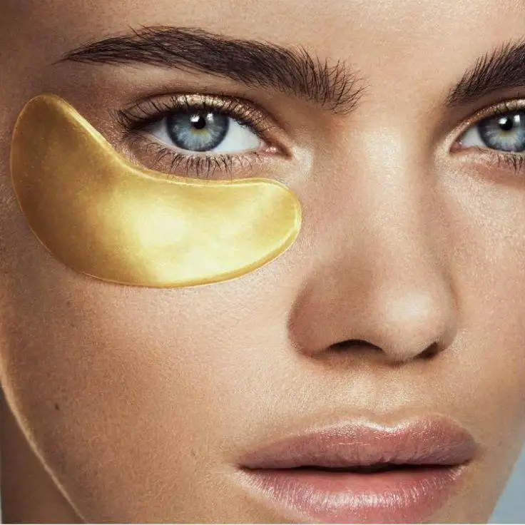 Антивозрастная влагостойкая маска под глаза с кристаллами под заказ от частного бренда 24k Gold