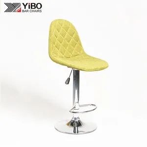 YB-536C Design Simples Tecido Fezes Bar Cadeira Do Tamborete de Barra de Metal Da Perna