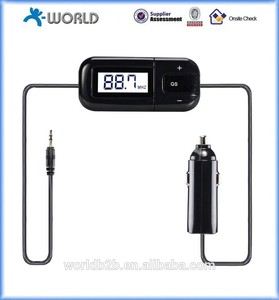 Transmetteur FM sans fil radio kit de voiture avec appels mains libres, 3.5 mm Audio plug, Chargeur de voiture adaptateur - Product Image 1