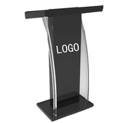 Atril acrílico de alta gama, personalizado de fábrica, podio