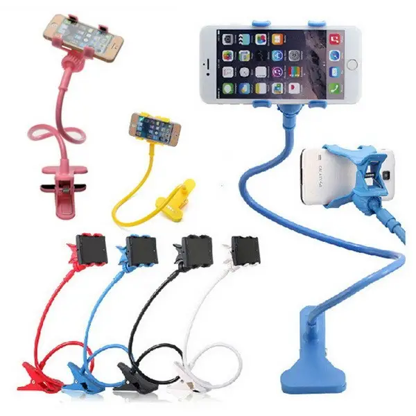 360 Rotating Flexible Plastic Long Arm Lazy Neck Cell Phone Holder Desk Stents Table Clip BracketためSmart Phone