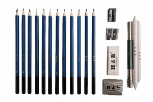 مجموعة رسم احترافية من 48 قطعة على شكل قلم رصاص من الفحم - Product Image 4