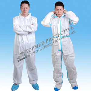 Desechable no tejido traje sobretodo microporosa Coverall SMS - Product Image 4