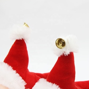 Noel hediyesi kızlar fantezi peluş kışlık terlik kırmızı benzersiz kaymaz yatak odası kadın Santa terlik noel - Product Image 3