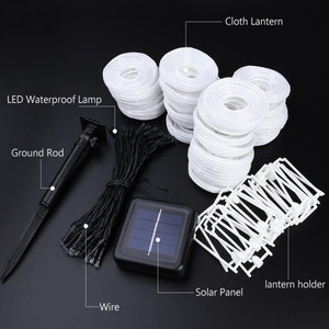 Linterna colgante <span class=keywords><strong>de</strong></span> luz solar multicolor <span class=keywords><strong>de</strong></span> 10 LED para patio <span class=keywords><strong>de</strong></span> jardín al aire libre y decoración navideña clasificada IP44 - Product Image 5