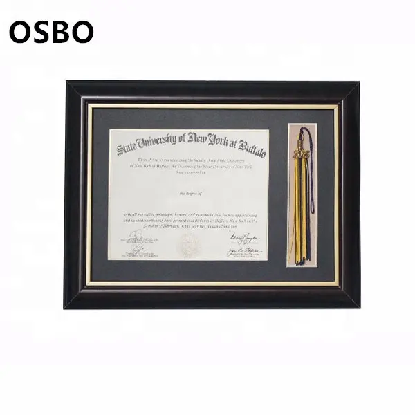 A4 wholesale cheap graduation pictures Diploma Certificate photo Frame with tassel