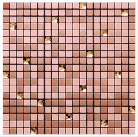 Tuile de mosaïque carrée en aluminium écologique de haute qualité AYSHA, style Art Déco, pour montage mural, usage intérieur, maison, bureau