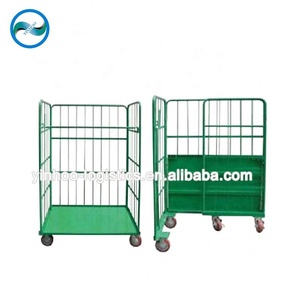 Chariot à cage en acier industriel pliable surdimensionné, capacité de charge de 500 kg, équipement d'entrepôt - Product Image 5