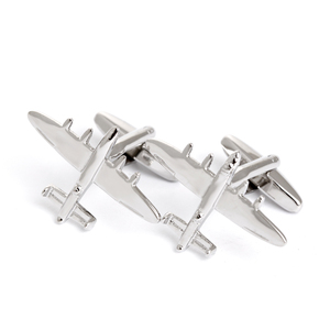 Nuovi <span class=keywords><strong>gemelli</strong></span> modello di aeroplano argento <span class=keywords><strong>per</strong></span> camicia da uomo - Product Image 4