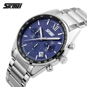 SKMEI 9096 Pria Fashion Jepang Movt Quartz Watch Stainless Steel Horloge