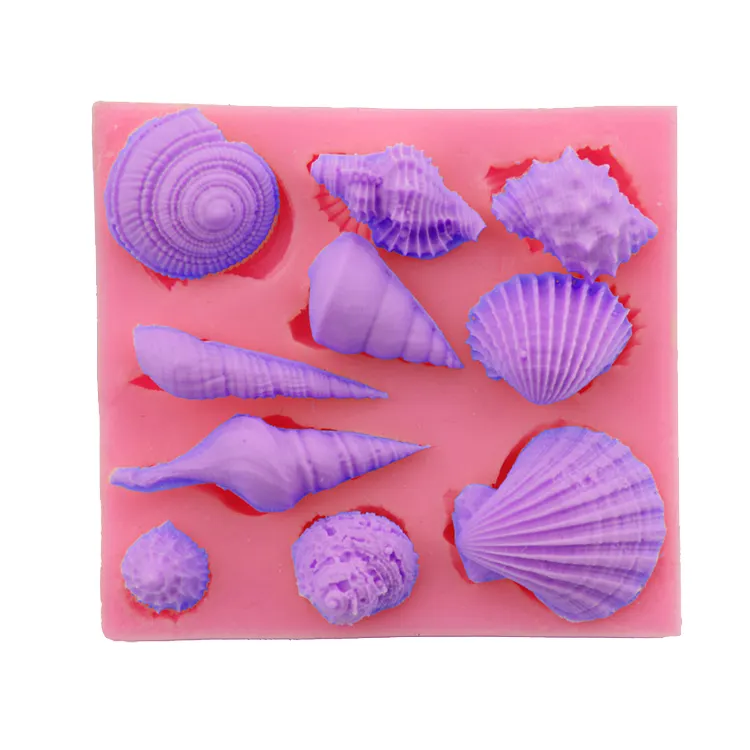 Seashell Zee Shell Fondant Mallen Siliconen Voor Maken Chocolade En Taart Decoratie