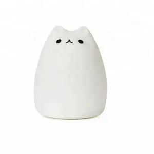 Cartoon kids Day Color Changing Dimmable Led Charging Cat Silicone Night Light