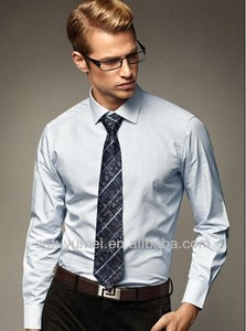 2014 100% hombres de algodón de manga larga <span class=keywords><strong>rayas</strong></span> de negocios de camisas de vestir - Product Image 1