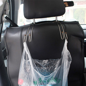 Ganchos metálicos para reposacabezas de asiento trasero de coche, ganchos de acero inoxidable con cuentas de madera - Product Image 3