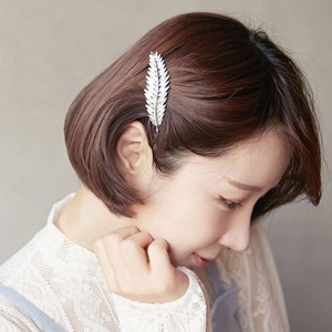 Fermaglio per Capelli da Donna con Foglia d'Oro e Piuma, Molletta, Barrette, Accessori per Capelli - Product Image 4