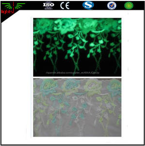 EN471 En13356 precio de fábrica telas para vestidos de glow in the dark luminoso resplandor de encaje/tejido luminiscente - Product Image 2