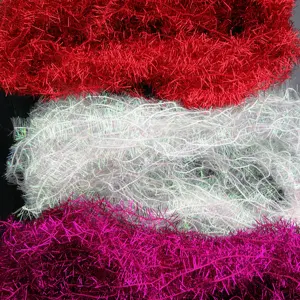 China supply colorful shinny sequin centipede like yarn decorative knitting fancy yarn