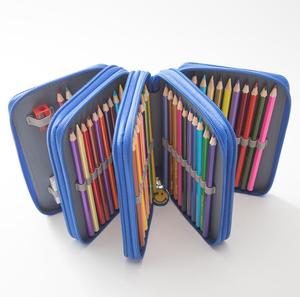 72-slot bút chì trường hợp 4 lớp 4 dây kéo bút túi nhiều lớp bút chì lưu trữ trường hợp - Product Image 3