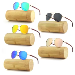 Cat 3 uv400 promotion lunettes de soleil pour femmes 2021 mode design personnalisé vos propres lunettes de soleil en métal et bois