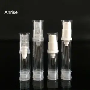 Trials Type 5ml 10ml Clear Acrylic Airless Pump Bottle refill Small Spray Airless Bottle for Cream Cosmetic with Clear Cap