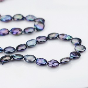 Button Fresh Water <strong>Black</strong> <strong>Pearl</strong> <strong>Necklace</strong> Jewelry, Big Size 11-12 MM Baroque <strong>Black</strong> <strong>Pearl</strong> <strong>Necklace</strong> - Product Image 6