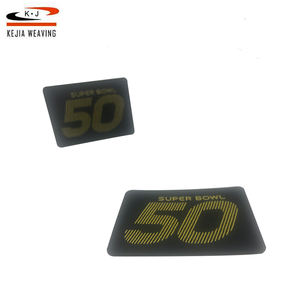 Corte ultrasónico diseño todo tipo de sombrero tamaño estándar tejida personalizado parche con merrow frontera - Product Image 1