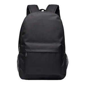 Mochila escolar na faculdade, mochila escolar simples de nylon com logotipo personalizado