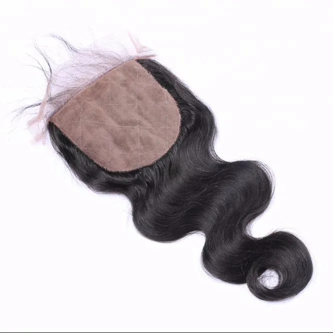 Undetectable Invisible Knot Top Closure Human Hair 4*4 Natural Hairline Silk Base Closure for Women