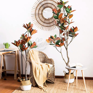 Penjualan laris buatan dekorasi dalam ruangan sutra daun Planta tanaman pot rumah dekorasi palsu kamar pohon <span class=keywords><strong>Magnolia</strong></span> - Product Image 3