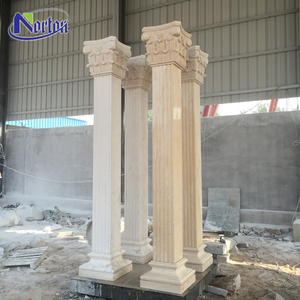 Phong Cách Khác Nhau Thiết Kế Cổng Ngoài Trời Trang Trí Sân Vườn Trắng Đá Khắc La Mã Rắn Vuông Thiết Kế Trụ Cột Bằng Đá Cẩm Thạch Hollow Cột - Product Image 3