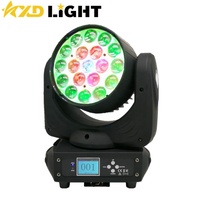 Lumière de scène à tête mobile LED Zoom, effet d'éclairage de discothèque DJ, robot 4 en 1, tête mobile LED 19*15w, zoom LED Wash, usine de Guangzhou