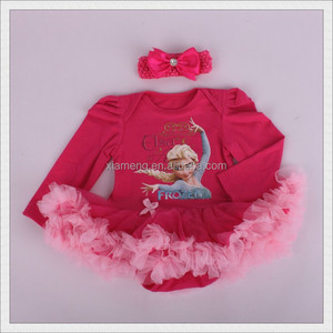 2016 summer blue print baby jumpsuit baby frozen girl rompers/<span class=keywords><strong>Elsa</strong></span> and <span class=keywords><strong>Anna</strong></span> - Product Image 6