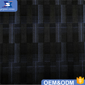 63% Poliestere 35% viscosa 2% elastan miscela materiale flanella blu navy disegno atto a soddisfare vestito di pantaloni degli uomini tessuto della giacca sportiva - Product Image 6